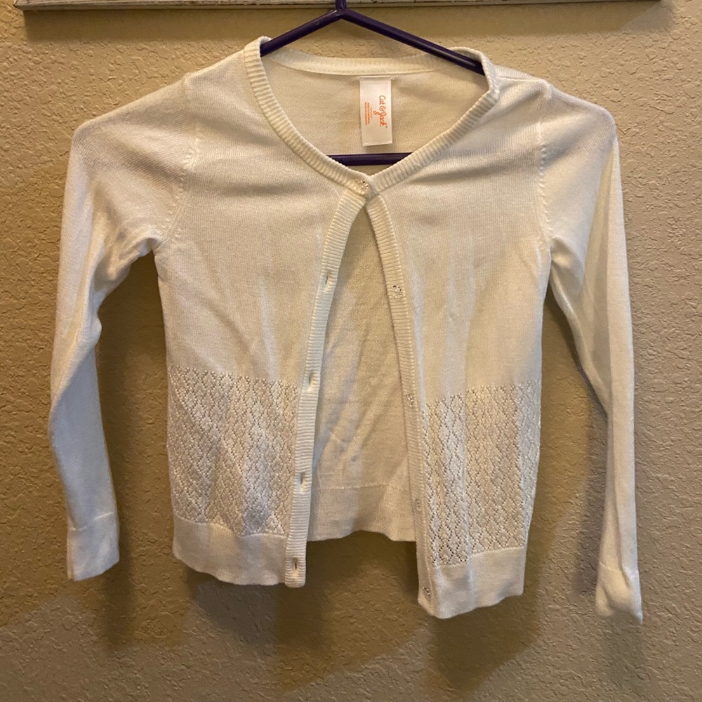Girls white cardigan